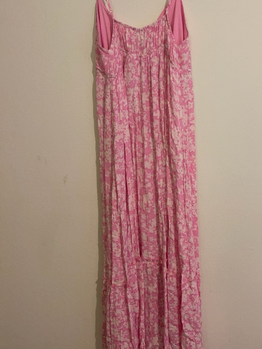 No Boundaries Pink Floral Sundress with White Accents - Picture 4 of 5